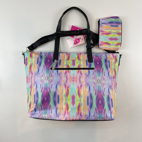 Luv Betsey Johnson Overnighter Travel Bag Tie Dye - Picture 1 of 9